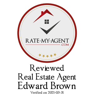 Top Rated Abbotsford Real Estate Agent Badge for Edward Brown verified on 2019-04-05 by Rate-My-Agent.com