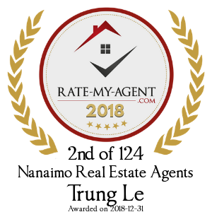 Top Rated Nanaimo Real Estate Agent Badge for Trung Le verified on 2018-12-20 by Rate-My-Agent.com