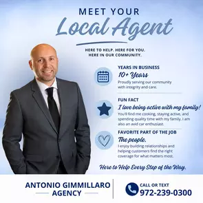 Antonio Gimmillaro, Dallas, Insurance Agent